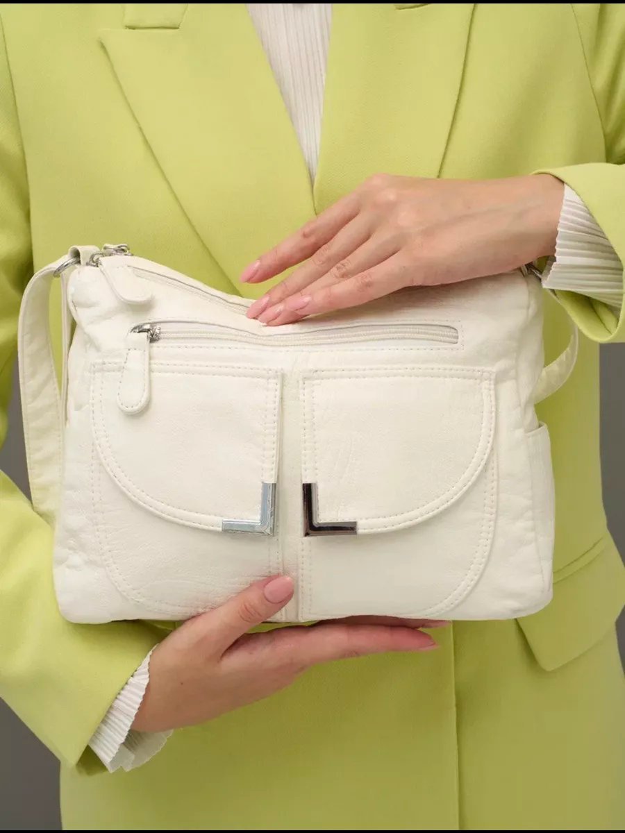 Сумка багет Lady bags экокожа белый купить,NaN