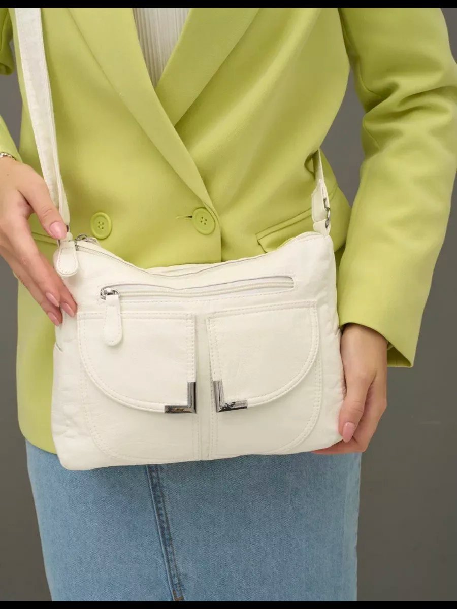 Сумка багет Lady bags экокожа белый купить,NaN