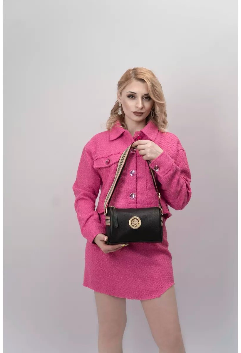 Сумка кросс-боди STLY&LEATHER натуральная кожа черный купить,NaN
