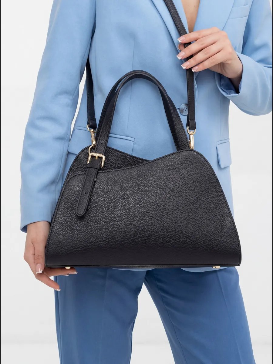 Сумка багет Belmondo Special Boutique натуральная кожа черный купить,NaN