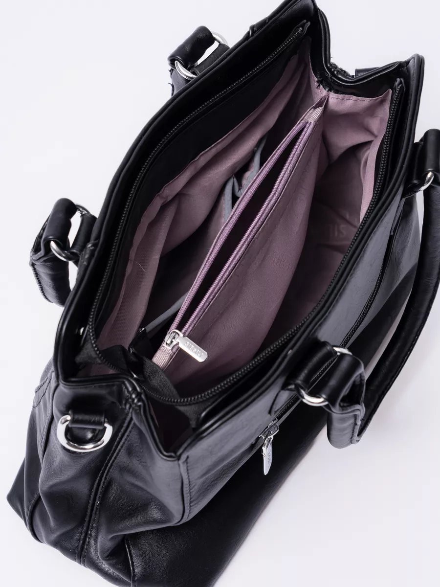 Сумка кросс-боди MiniBags экокожа черный купить,NaN