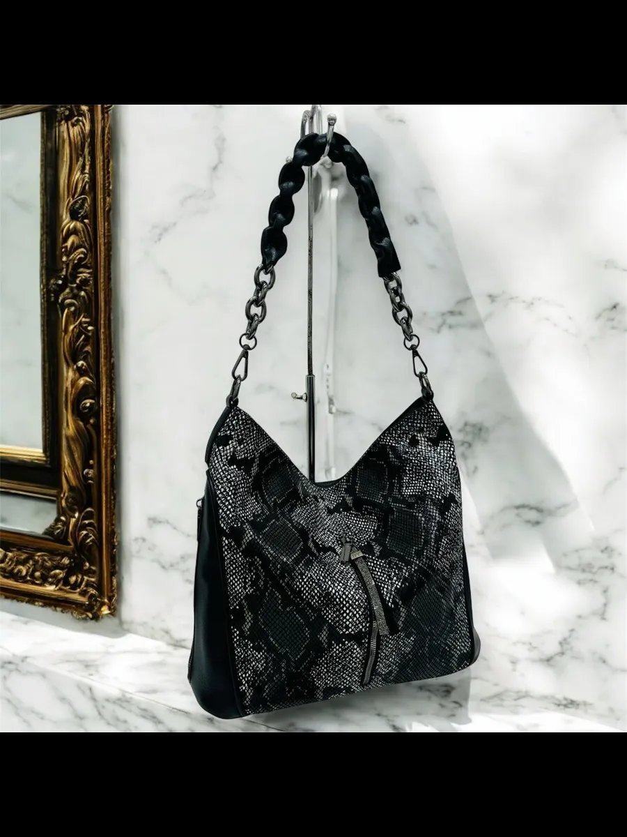 Сумка шоппер Milagelin экокожа черный купить,NaN
