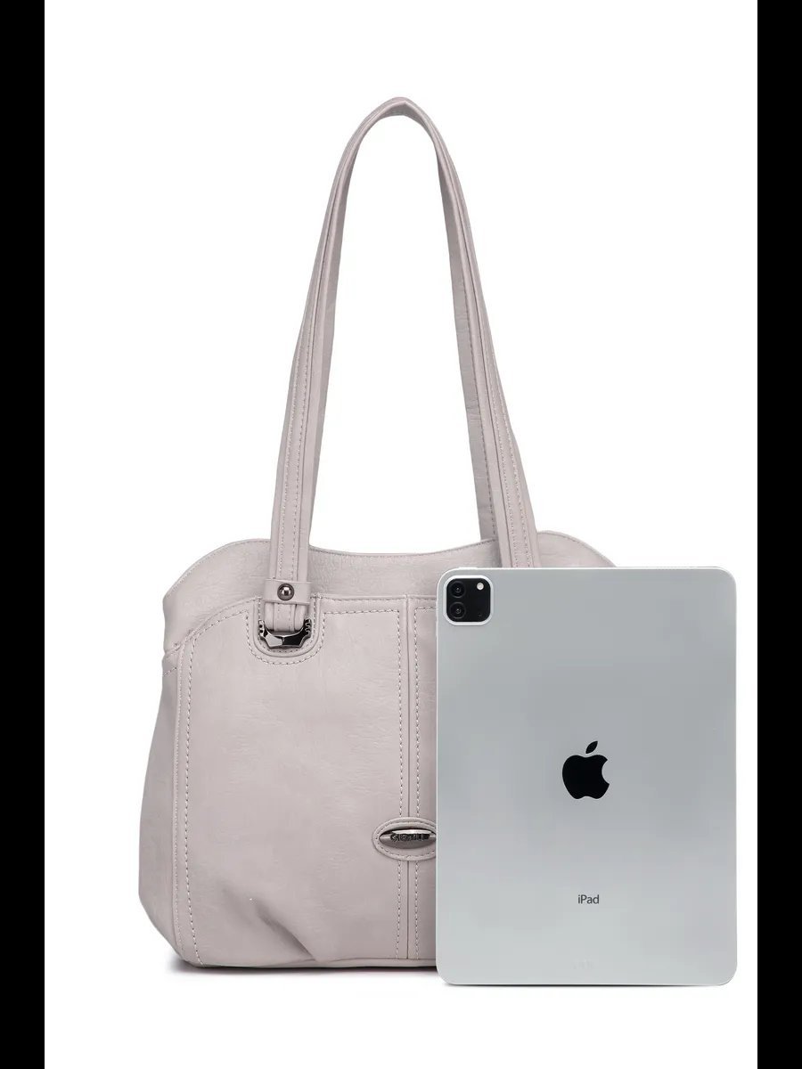 Сумка тоут MiniBags экокожа бежевый купить,NaN