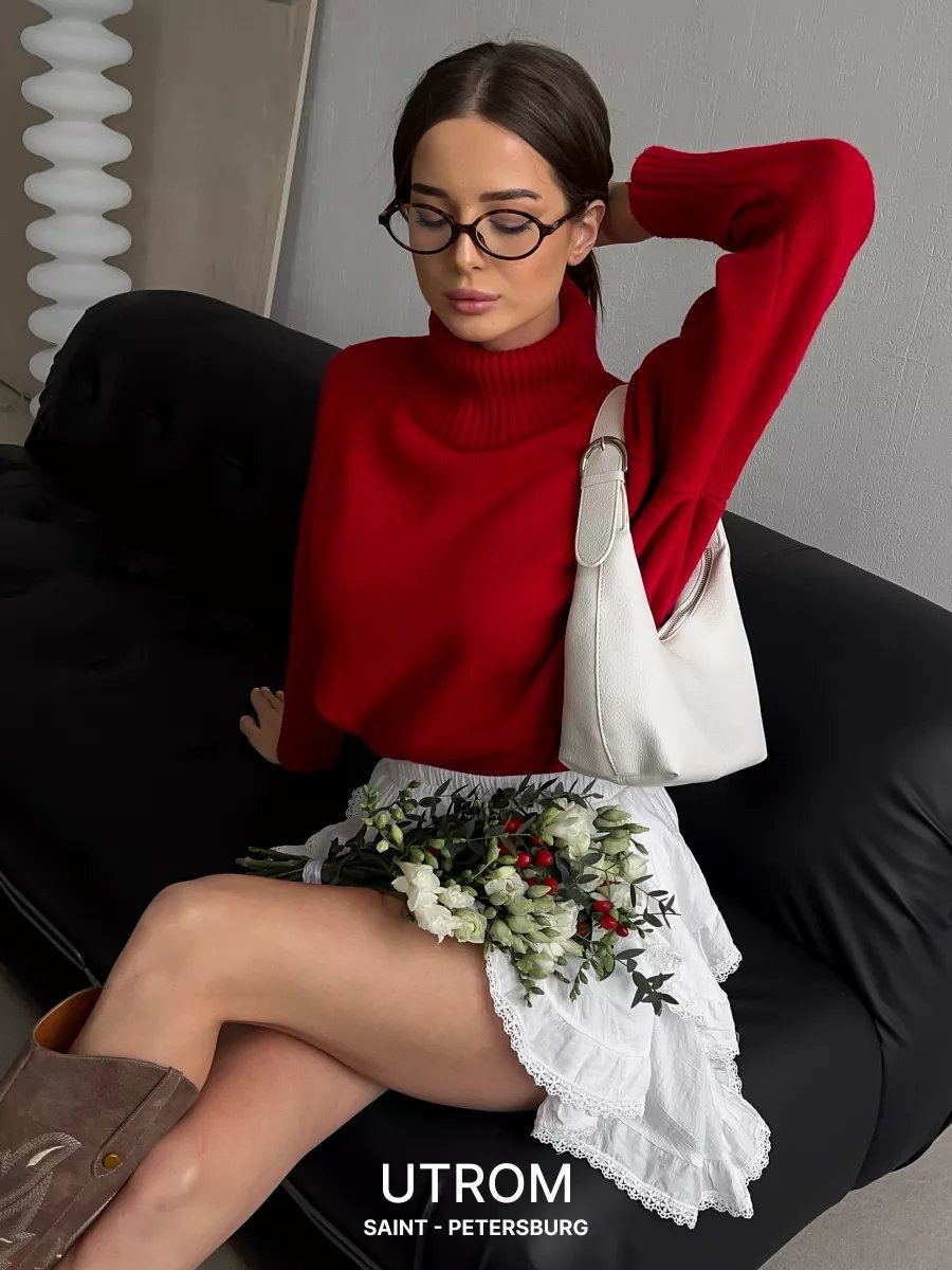 Сумка багет UTROM экокожа белый купить,NaN