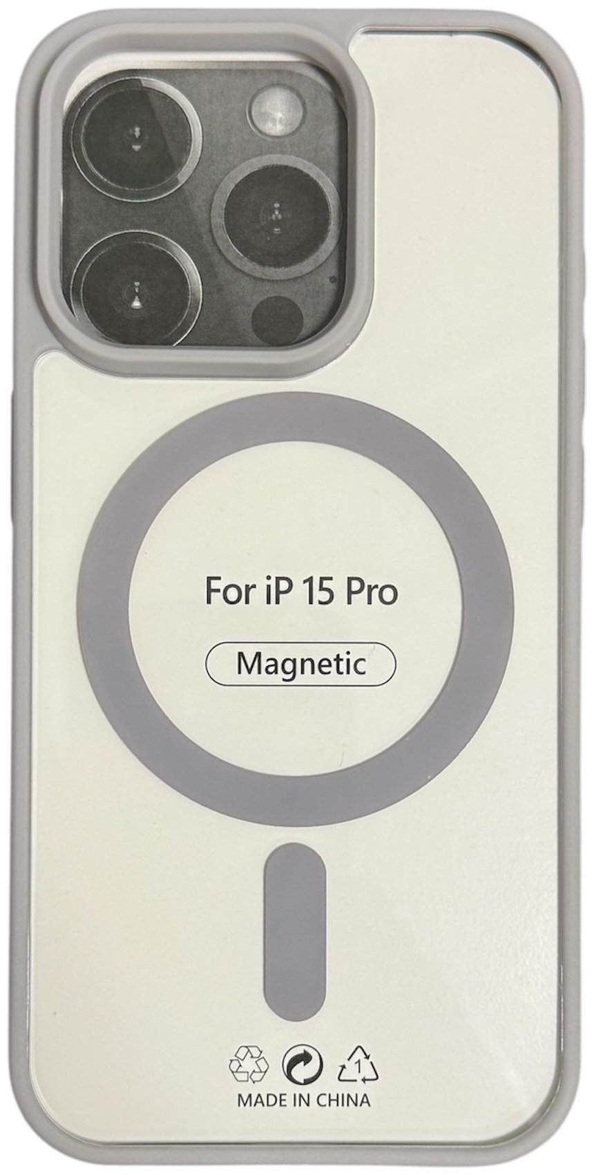 Чехол для Apple iPhone 15 Pro серый - ForteMarket Чехол для Apple iPhone 15 Pro серый купить,870