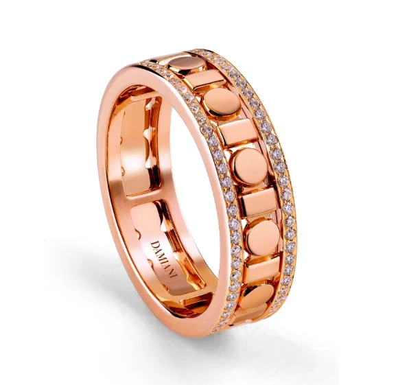 Кольцо Damiani Belle Epoque Reel 20093835 розовое золото 19.8р вес 6.2гр купить,NaN