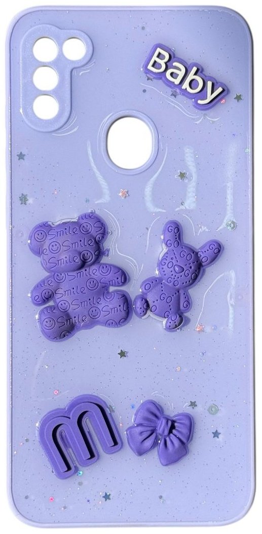 Чехол для Samsung Galaxy A11 сиреневый купить,992
