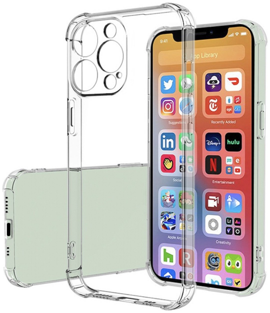 Чехол для Apple iPhone 13 Pro прозрачный купить,433