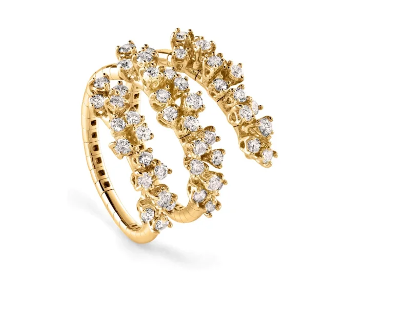 Кольцо Damiani Mimosa Flexi 20110123 желтое золото 16.8р вес 7.45гр купить,4150000