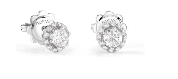 Серьги Damiani Minou full pavè 20091061 белое золото 2.3гр купить,2030000