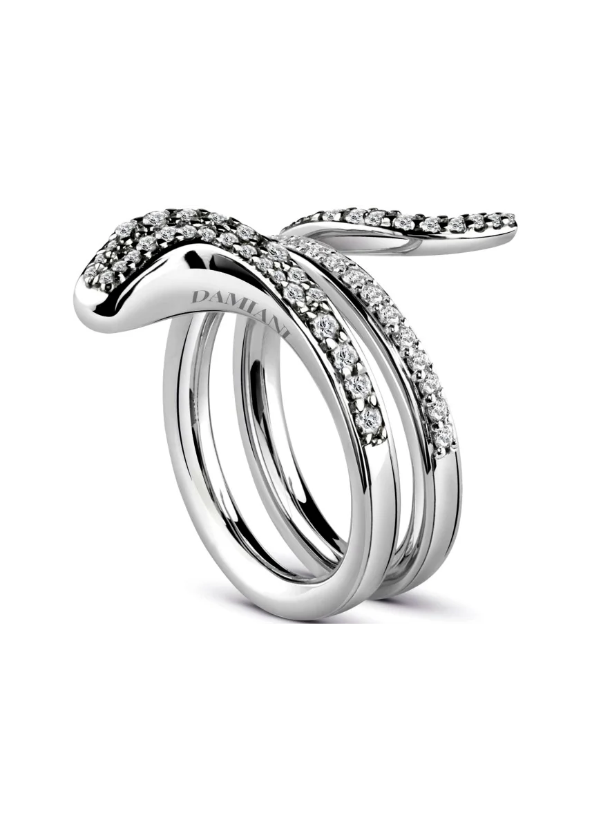 Кольцо Damiani Eden 20063522 белое золото 8р 5.7гр купить,NaN