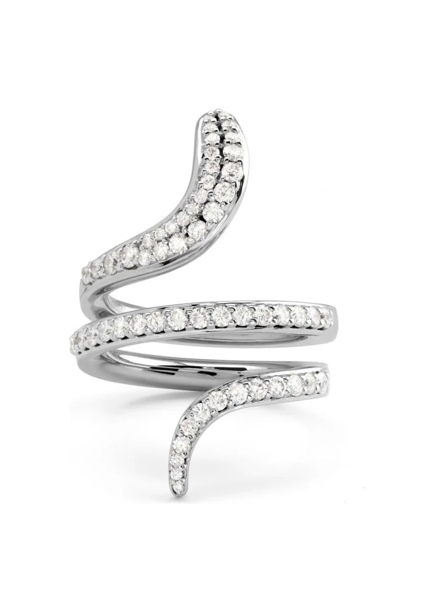 Кольцо Damiani Eden 20063522 белое золото 8р 5.7гр купить,NaN