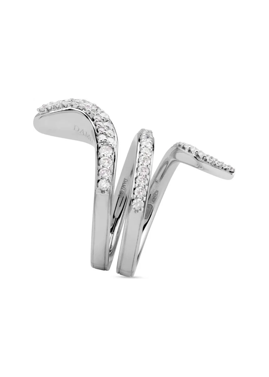 Кольцо Damiani Eden 20063522 белое золото 8р 5.7гр купить,NaN