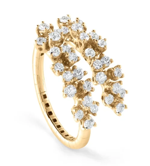 Кольцо Damiani Mimosa Flexi 20110808 желтое золото 16.5р вес 4.65гр купить,2600000