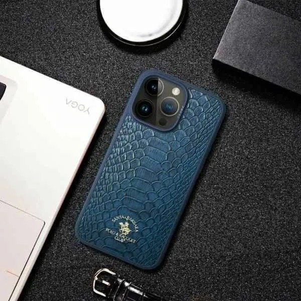Чехол Santa Barbara Polo & Racquet Club для Apple iPhone 15 Pro Max синий купить,627