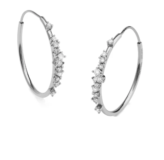 Серьги Damiani Mimosa Flexi 20091244 белое золото 3.2гр купить,1895000
