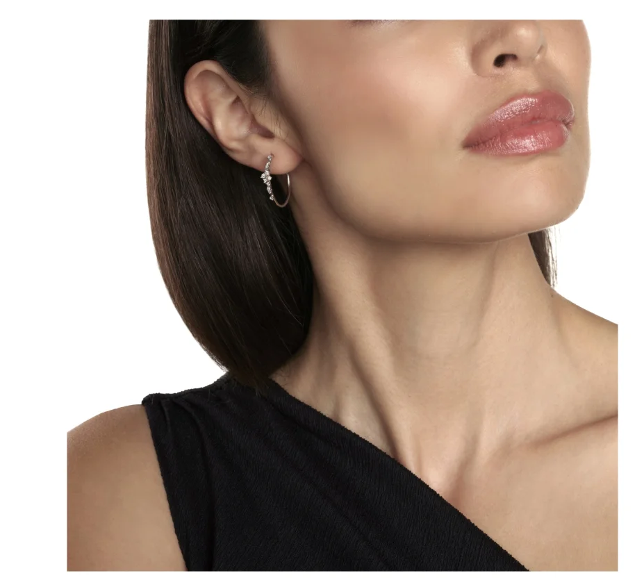 Серьги Damiani Mimosa Flexi 20091244 белое золото 3.2гр купить,1895000