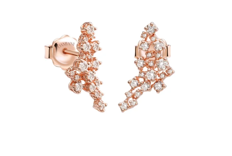 Серьги Damiani Mimosa 20104949 розовое золото 3.5гр купить,NaN