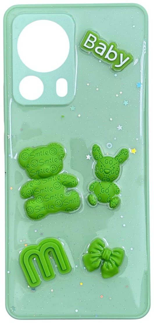 Чехол для Xiaomi 13 Lite зеленый купить,992