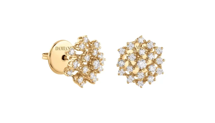 Серьги Damiani Mimosa 20110813 желтое золото 4.2гр купить,2350000