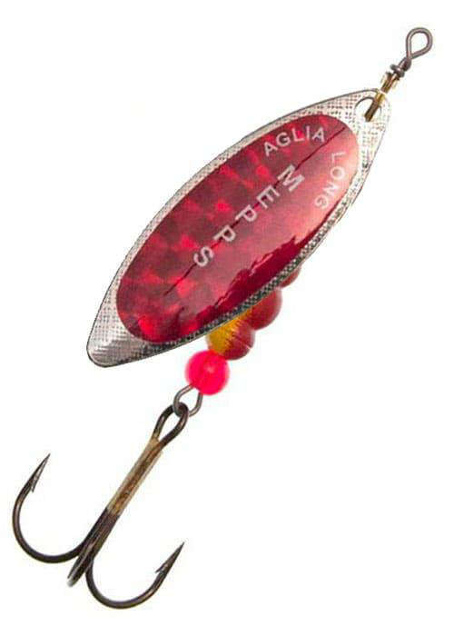 Блесна Mepps Agglia Long 29гр серебристо-красная купить,NaN