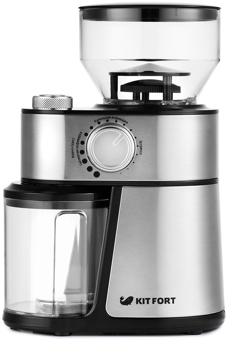 Кофемолка Kitfort КТ-717 серебристая купить,0