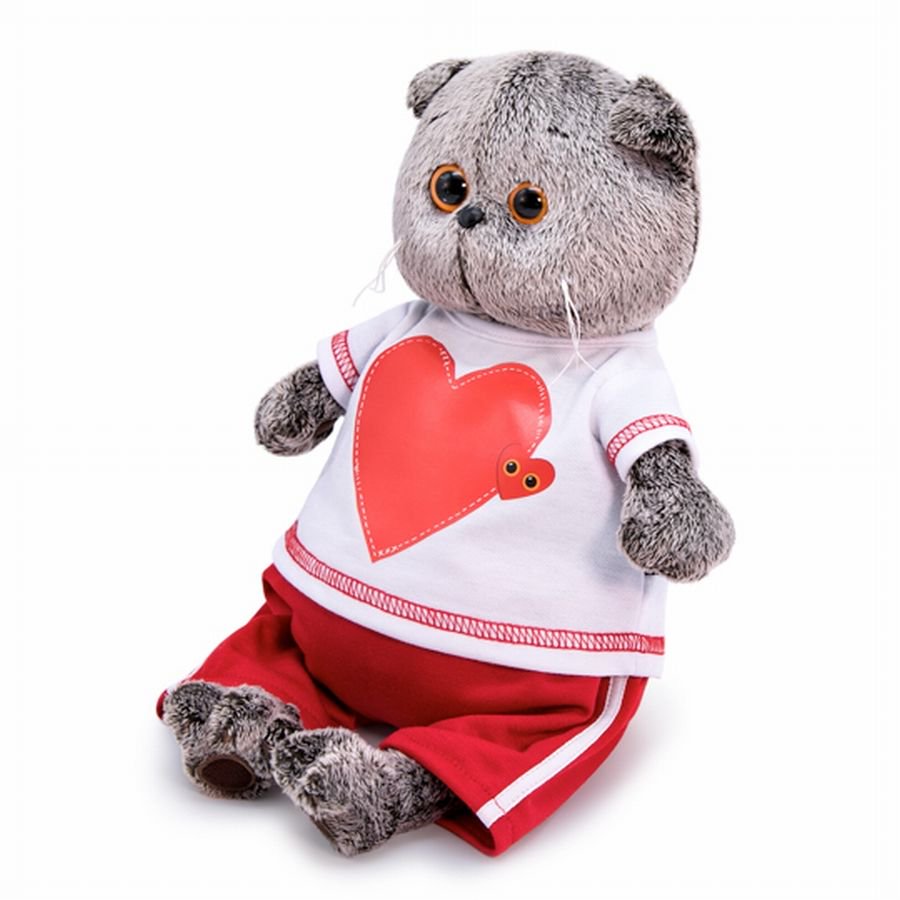 Мягкая игрушка Basik Басик в футболке с сердцем 19см купить,NaN