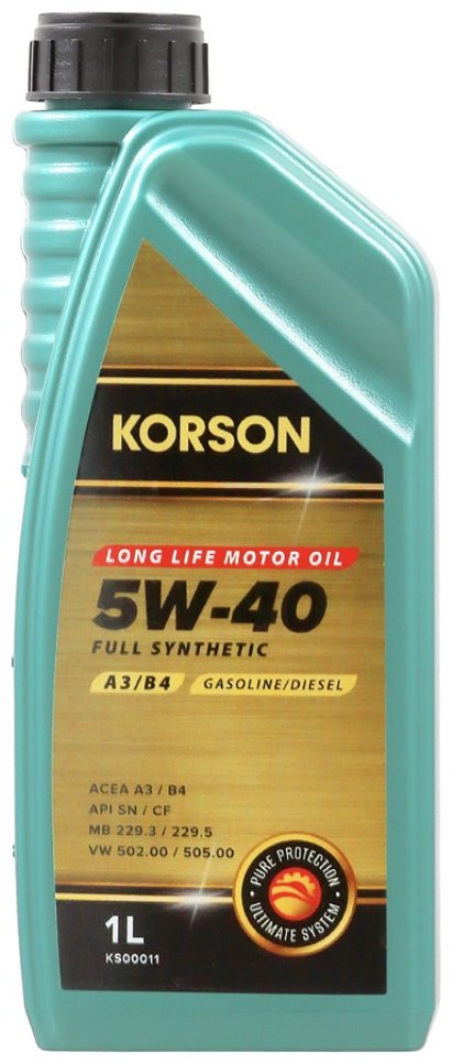 Моторное масло Синтетическое KORSON FULL SYNTHETIC 5W-40 1 л