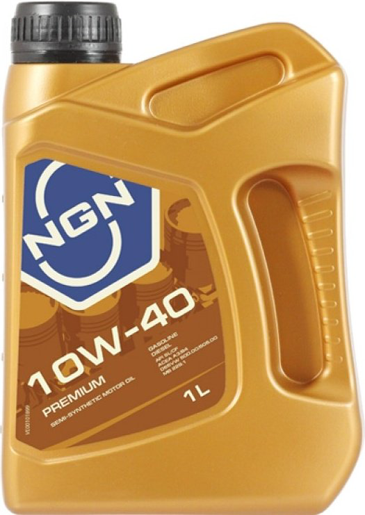 Моторное масло Полусинтетическое NGN Premium 10W-40 1 л купить,NaN