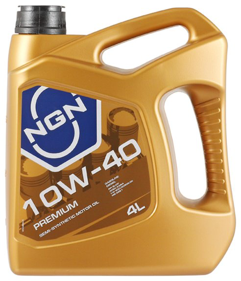 Моторное масло Полусинтетическое NGN Premium 10W-40 4 л купить,NaN