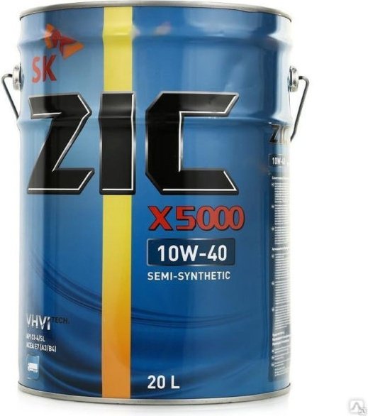 Моторное масло Полусинтетическое ZIC X5000 10W-40 20 л