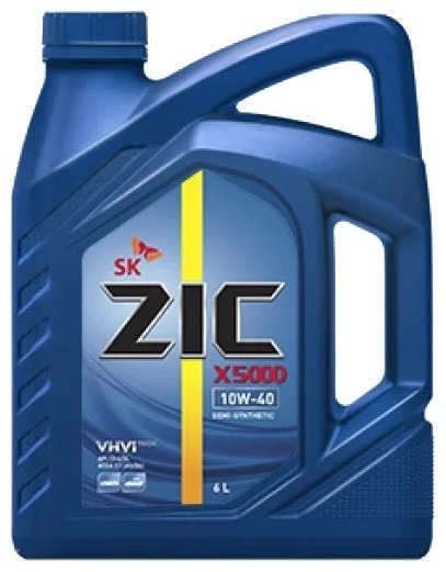 Моторное масло Полусинтетическое ZIC X5000 10W-40 6 л купить,0
