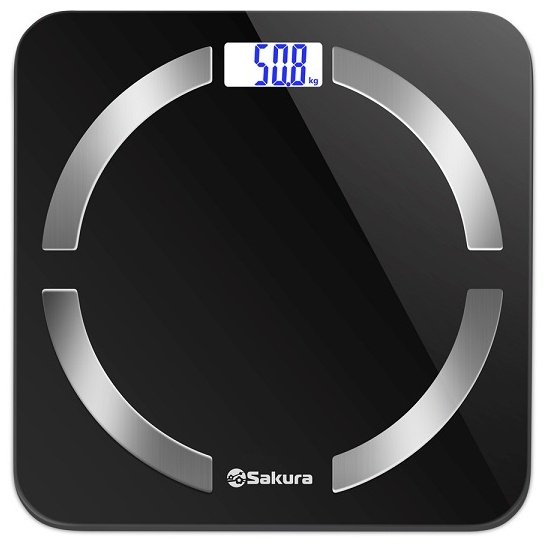 Напольные весы Sakura электронные SA-5056BK до 180 кг