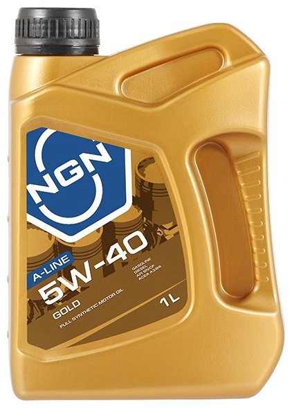 Моторное масло Синтетическое NGN 5W-40 GOLD A-LINE FULL SYNTHETIC MOTOR OIL 1L 5W-40 1 л купить,NaN