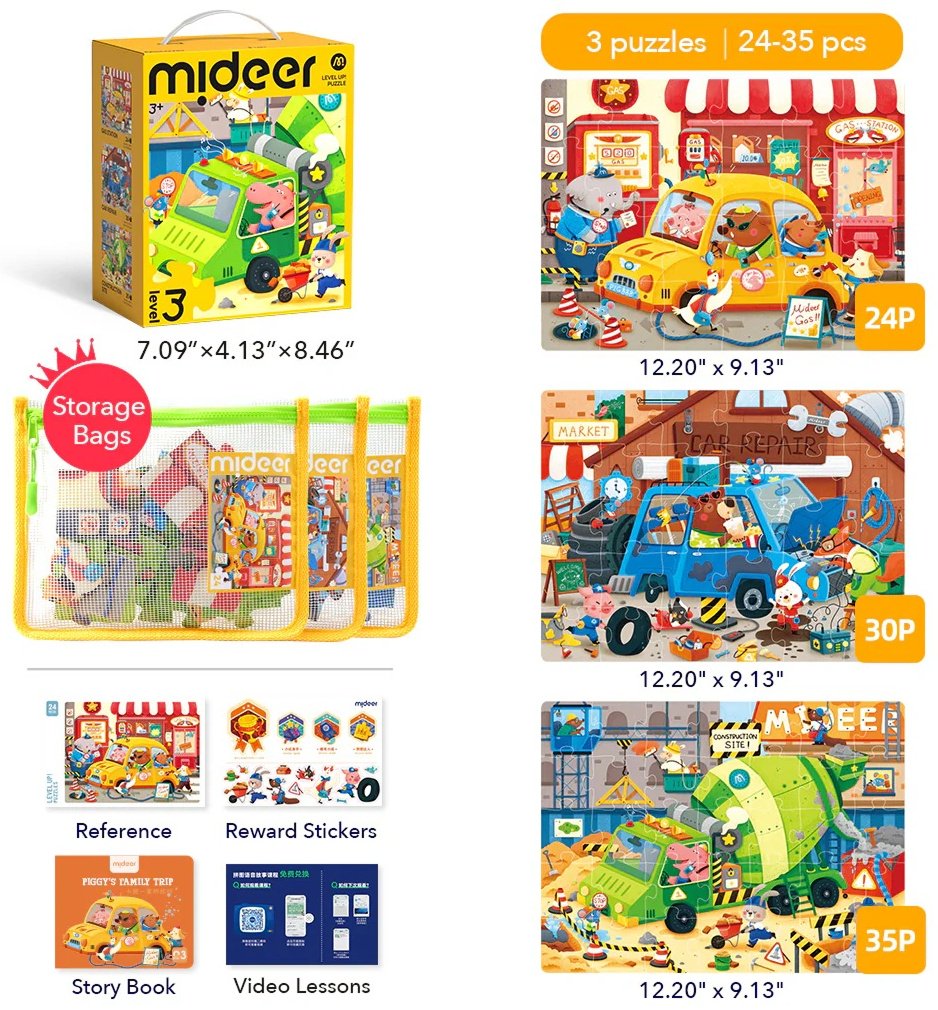 Mideer Пазл «Level Up!» – Городской транспорт - ForteMarket Mideer Пазл «Level Up!» – Городской транспорт купить,0