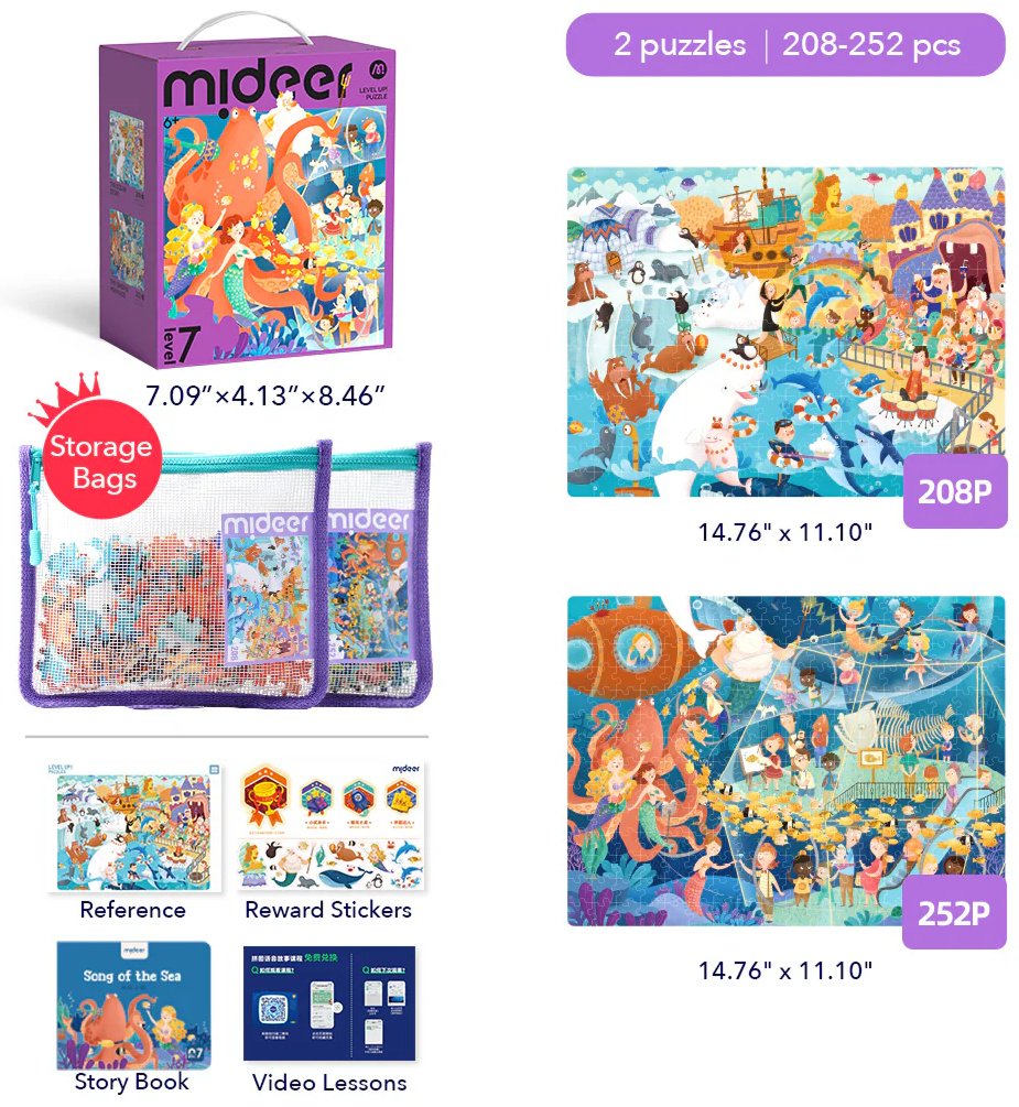 Mideer Пазл «Level Up!» – Песни океана - ForteMarket Mideer Пазл «Level Up!» – Песни океана купить,0