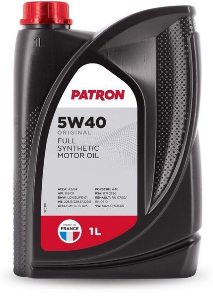 Моторное масло Синтетическое PATRON ORIGINAL 5W-40 1 л