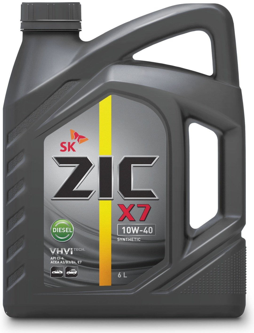 Моторное масло Синтетическое ZIC X7 DIESEL 10W-40 6 л