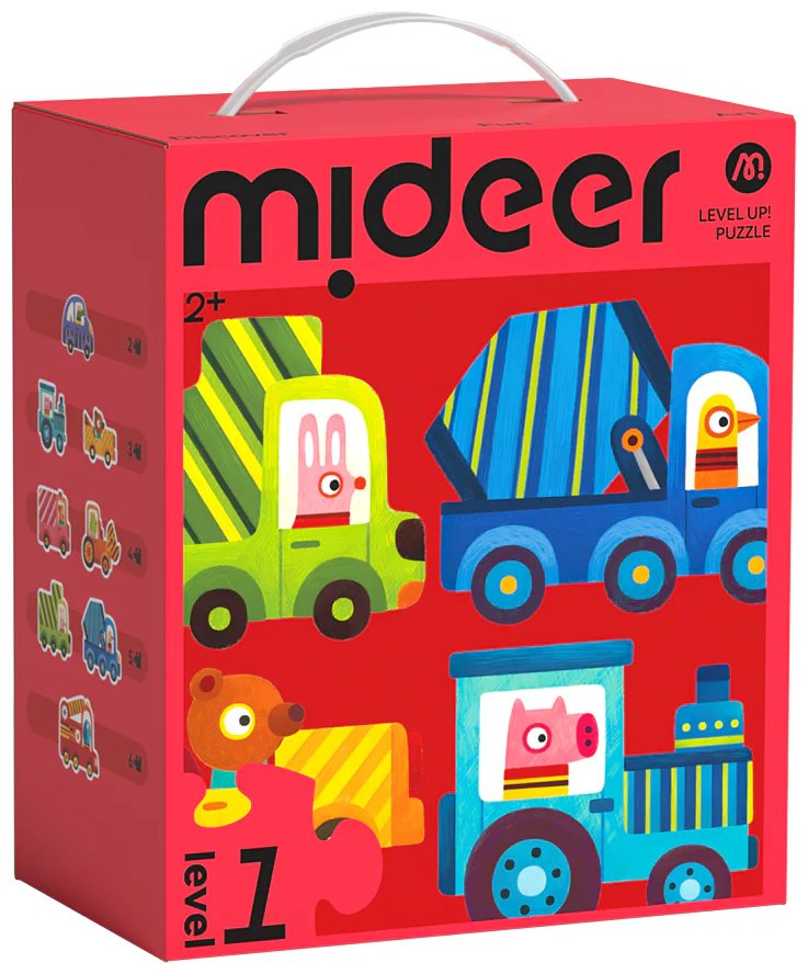 Mideer Пазл «Level Up!» Уровень 1 – Транспорт для животных