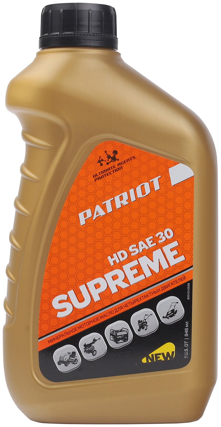 Моторное масло Минеральное Patriot SUPREME HD SAE 30 4Т 30 0.946 л