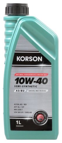 Моторное масло Полусинтетическое KORSON SEMI SYNTHETIC 10W-40 1 л
