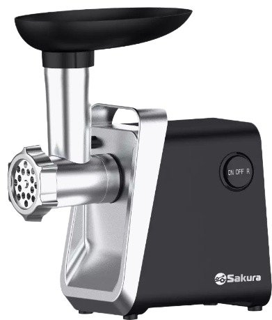 Мясорубка SAKURA SA-6431BK черный, стальной
