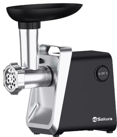 Мясорубка SAKURA SA-6431BK черный, стальной