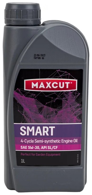 Моторное масло Полусинтетическое MAXCUT SMART 4T Semi-Synthetic 5W-30 1 л