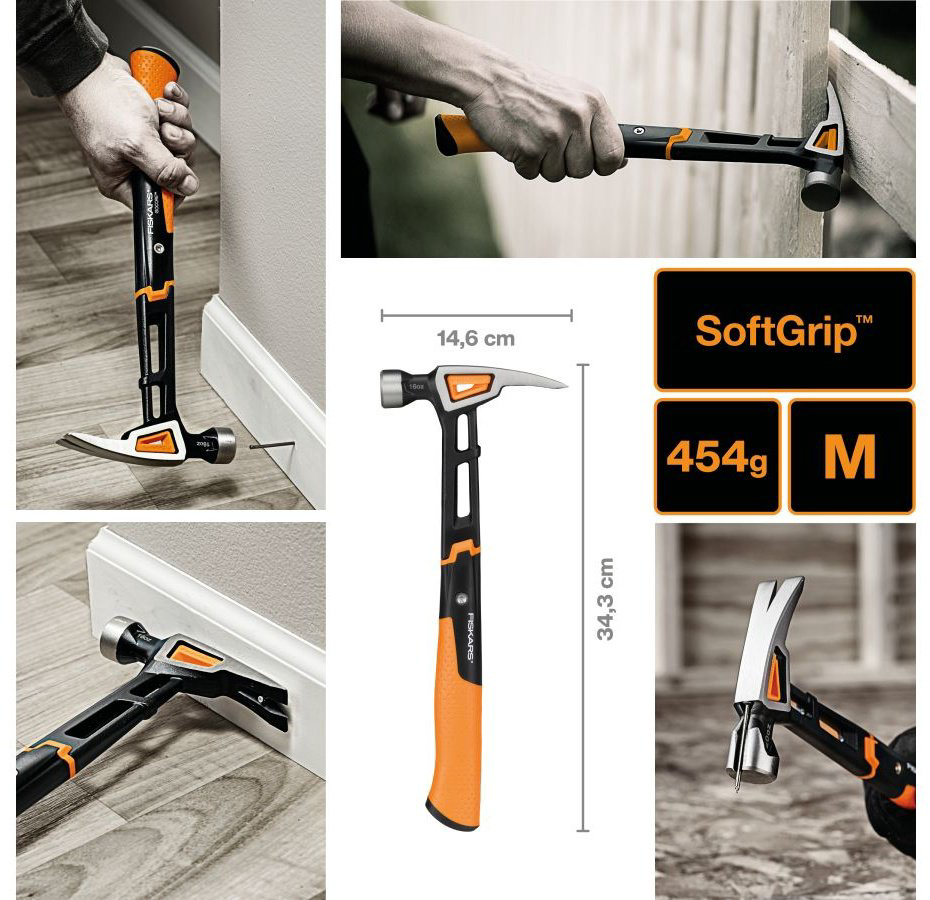 FISKARS молоток столярный 1020213 купить,NaN