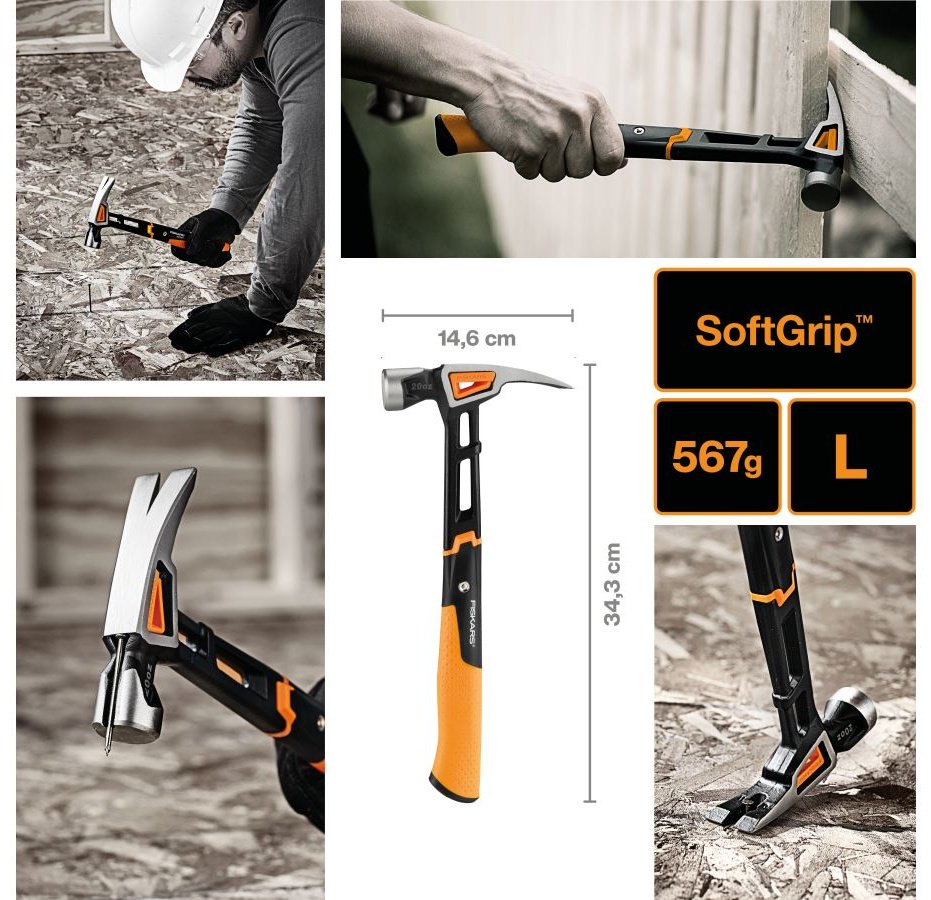 FISKARS молоток столярный 1020214 купить,NaN