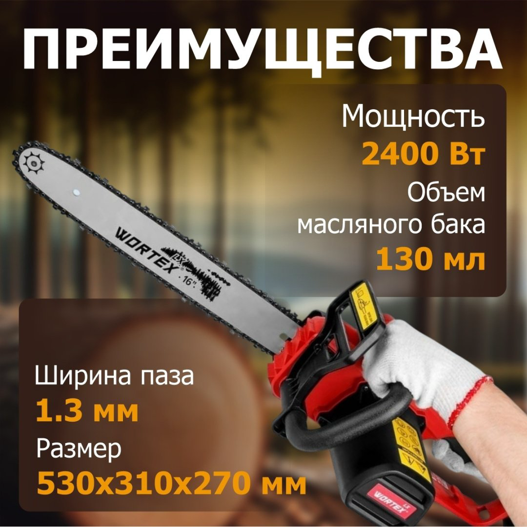 Цепная пила WORTEX электрическая EC 4024 SF EC4024SF0011 купить,NaN