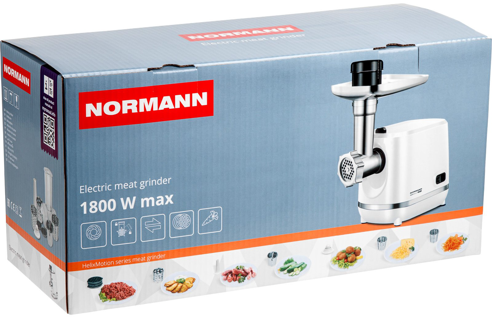Мясорубка Normann AMG-553 белый, черный, серебристый купить,NaN