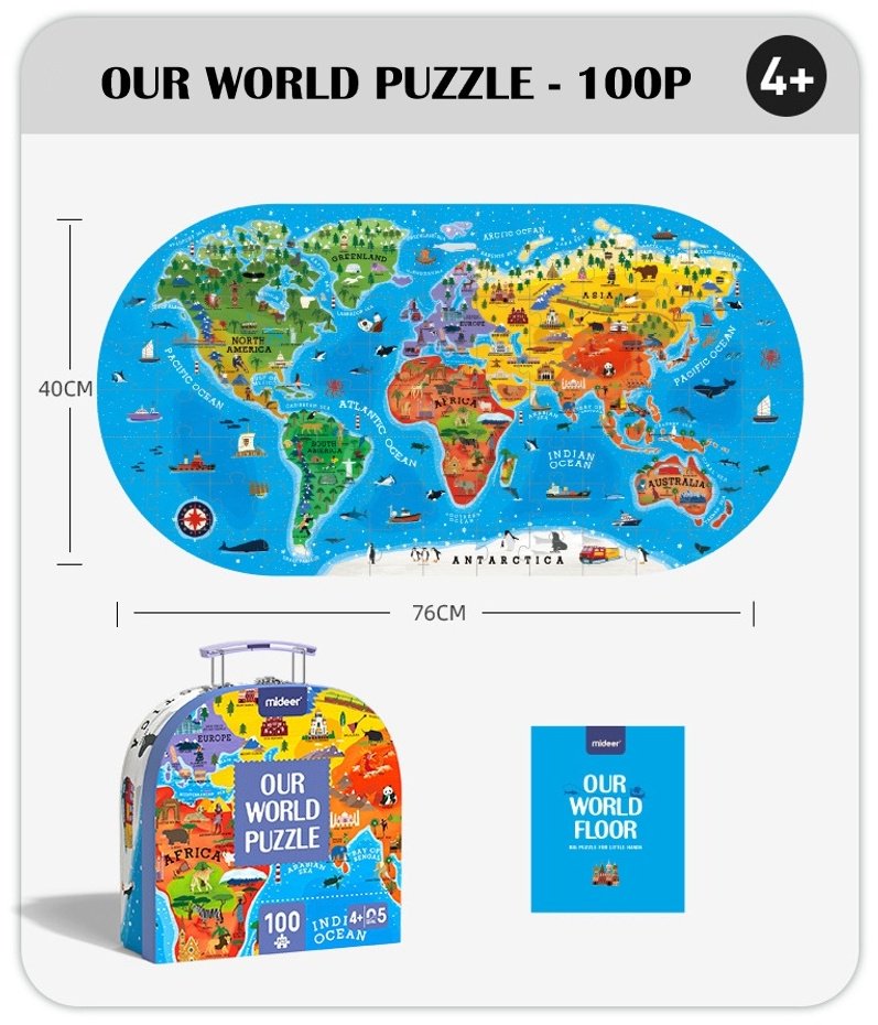 Пазл MiDeer Our world 960052_MD3027 100 деталей - ForteMarket Пазл MiDeer Our world 960052_MD3027 100 деталей купить,0