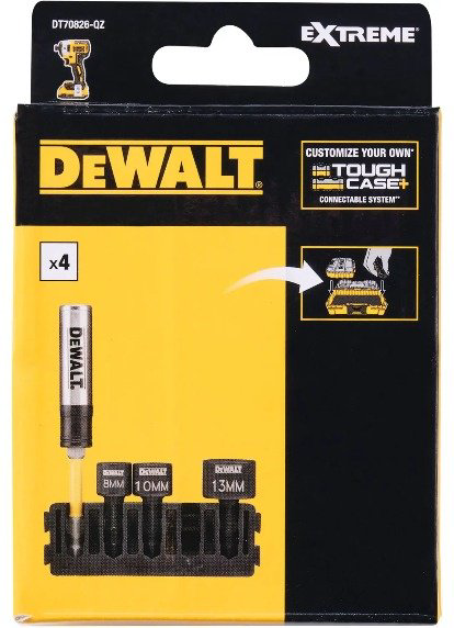DeWALT набор торцевых головок 1/4 DT70826 4 шт купить,9140